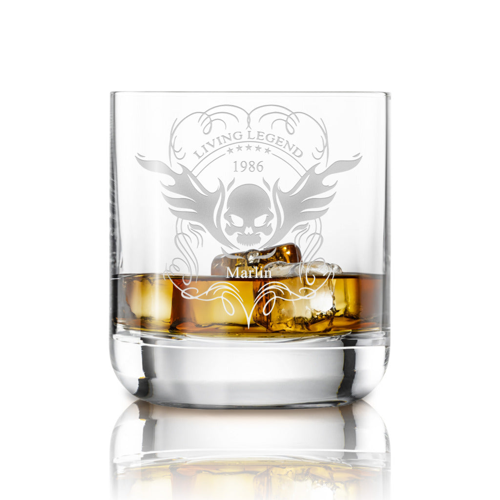 Verre à Whisky Personnalisé avec Gravure Laser | Nom & Motif au Choix