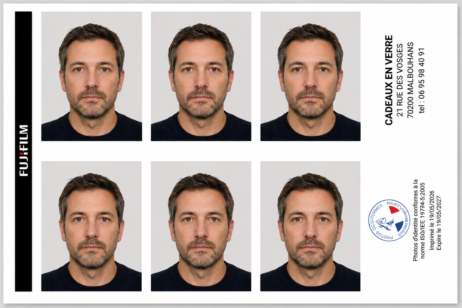 Photo d'identité officielle 35×45 mm