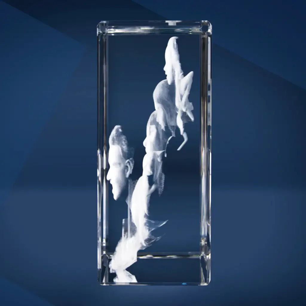 Bloc de Verre Géant Portrait - Gravure Laser 3D Personnalisée