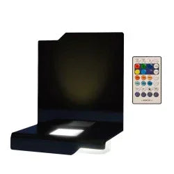 Socle LED noir avec télécommande pour bloc de verre gravé