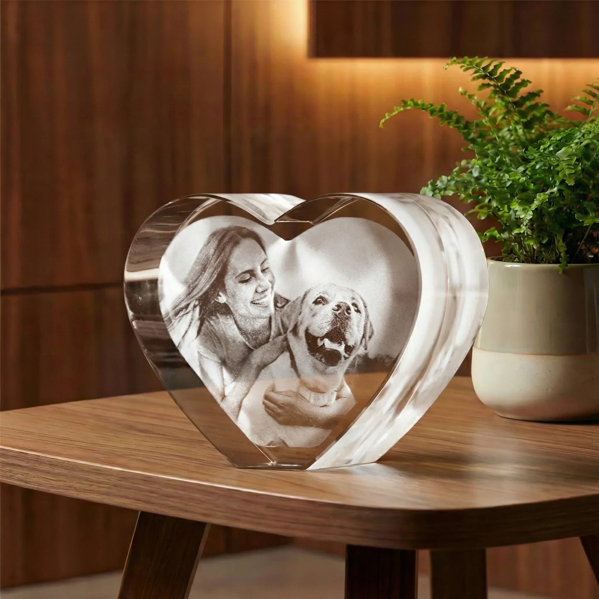 Coeur M - Gravure Laser 2D Élégante et Personnalisée