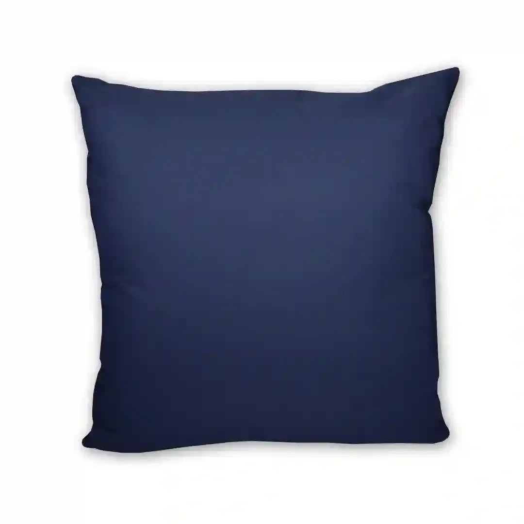 Coussin carré bleu nuit uni, décoration maison, photo sur fond blanc