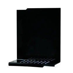 Support photo en verre noir avec base lumineuse, idéal pour cadeau personnalisé gravé