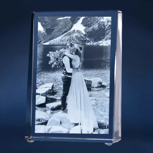 Plaque de Verre Prisme L Portrait - Gravure 2D Élégante