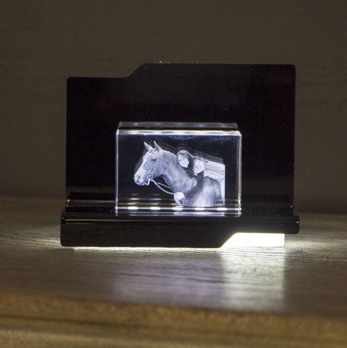 Arpegio Socle Lumineux - Éclairage LED Élégant pour Gravures - Cadeaux en verre