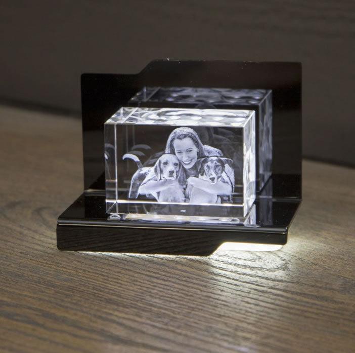 Arpegio Socle Lumineux - Éclairage LED Élégant pour Gravures - Cadeaux en verre