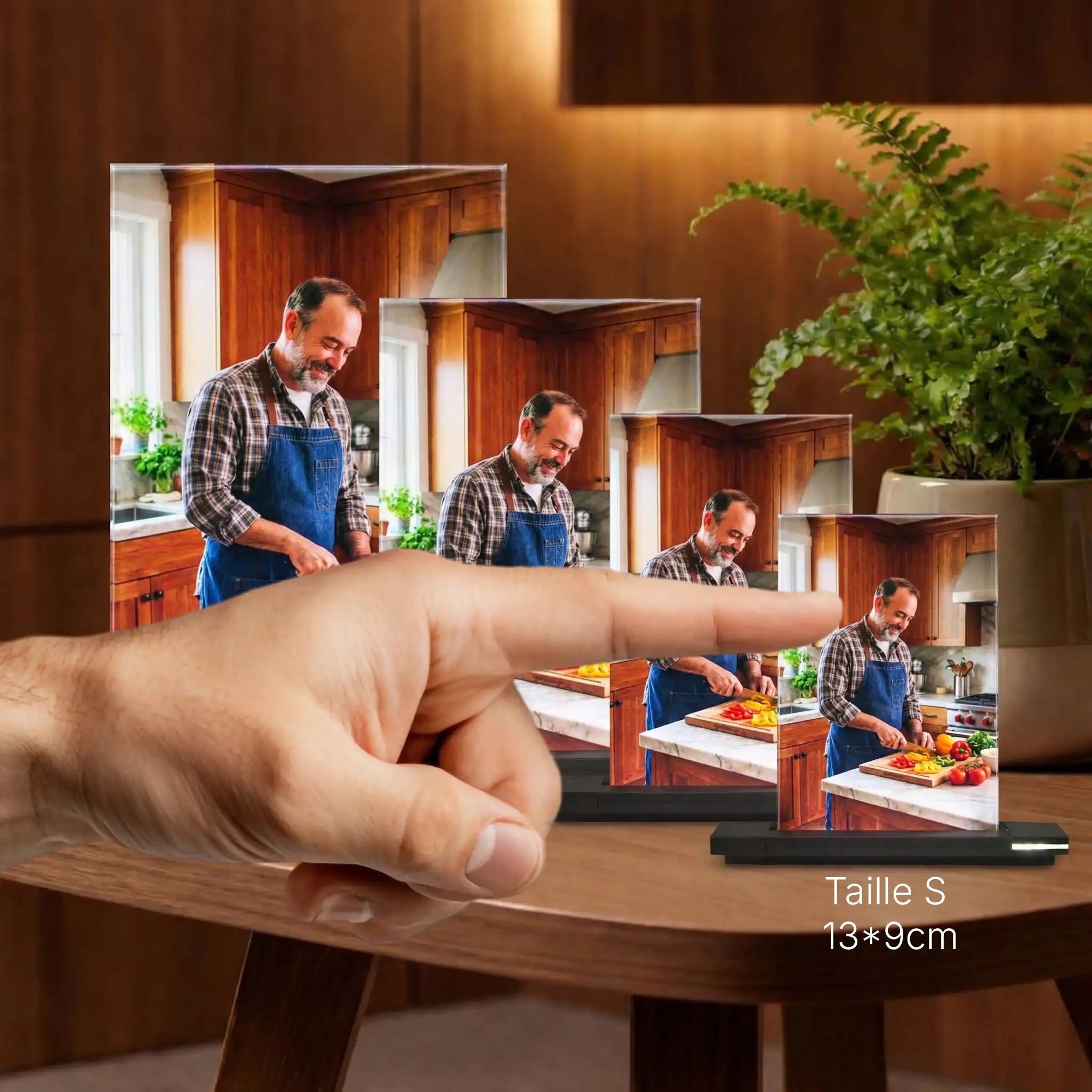 Viva – Photo couleur sur verre Portrait avec socle lumineux Polaris