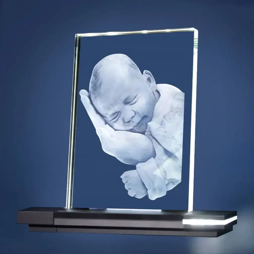 Verre Plat Portrait - Gravure 2D Élégante et Personnalisée