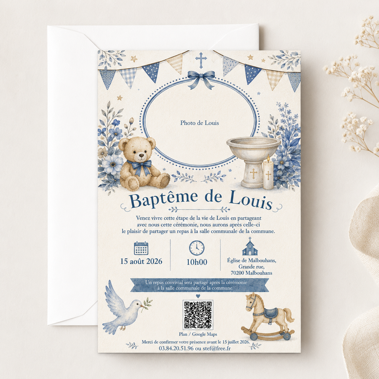 Invitations personnalisées avec location photobooth
