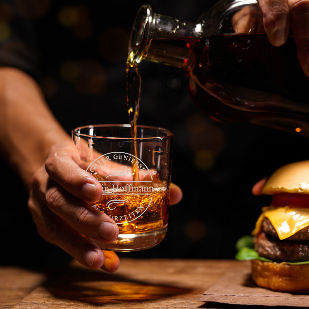 Verre à Whisky Personnalisé avec Gravure Laser | Nom & Motif au Choix