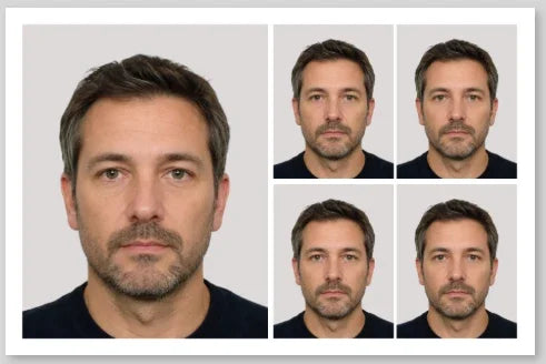 Photo personnalisée gravée dans le verre montrant le portrait d'un homme