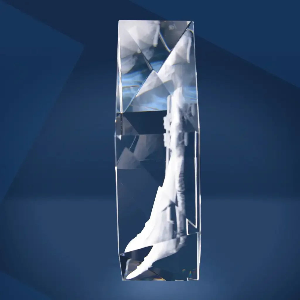 Alpin XL Bloc de Verre Gravé Laser 3D - Souvenir Exceptionnel