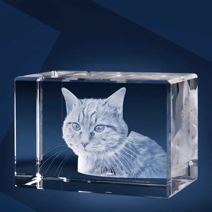 Bloc de Verre L Paysage - Gravure Laser 3D Élégante