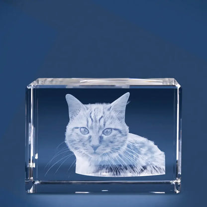 Bloc de Verre L Paysage - Gravure Laser 3D Élégante