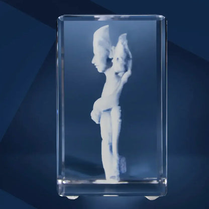 Bloc de Verre L Portrait - Gravure Laser 3D Élégante