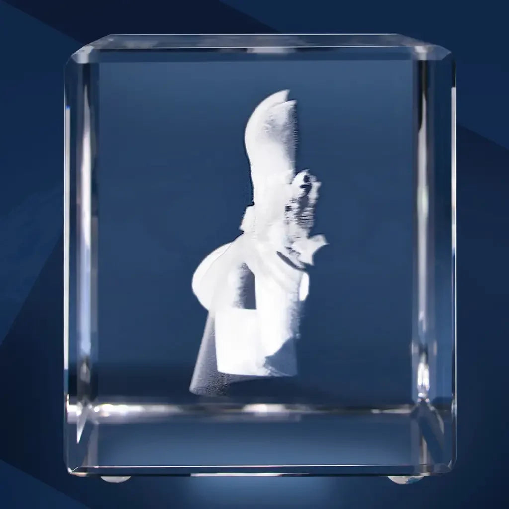 Bloc de Verre XL Paysage - Gravure Laser 3D Élégante