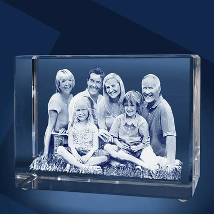 Bloc de Verre XXL Paysage - Gravure Laser 3D Élégante