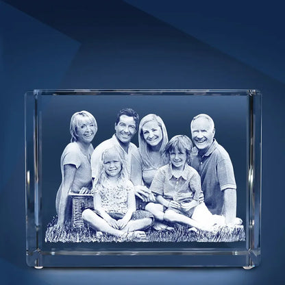 Bloc de Verre XXL Paysage - Gravure Laser 3D Élégante