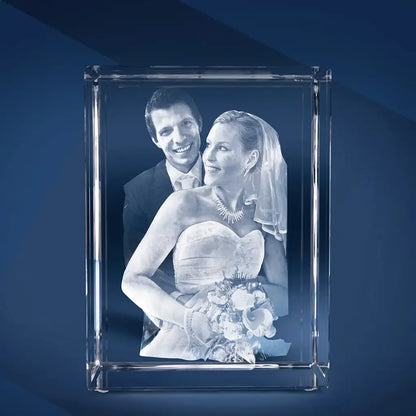 Bloc de Verre XXL Portrait - Gravure Laser 3D Élégante