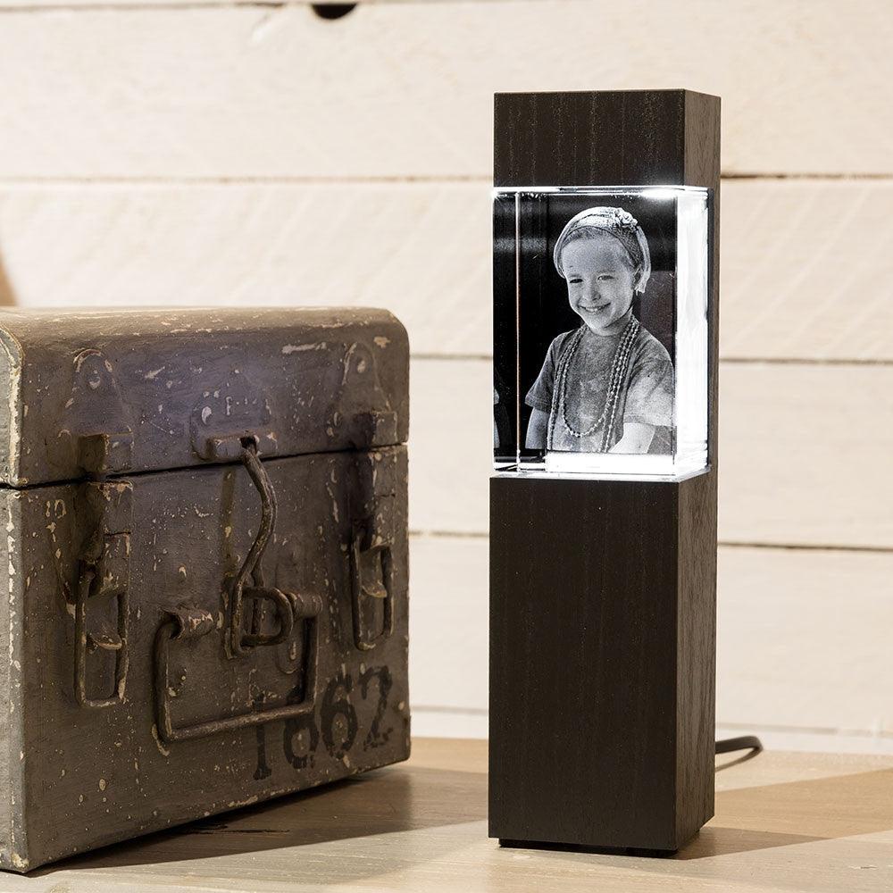 Colonne lumineuse à LED pour bloc de verre M Portrait - Cadeaux en verre