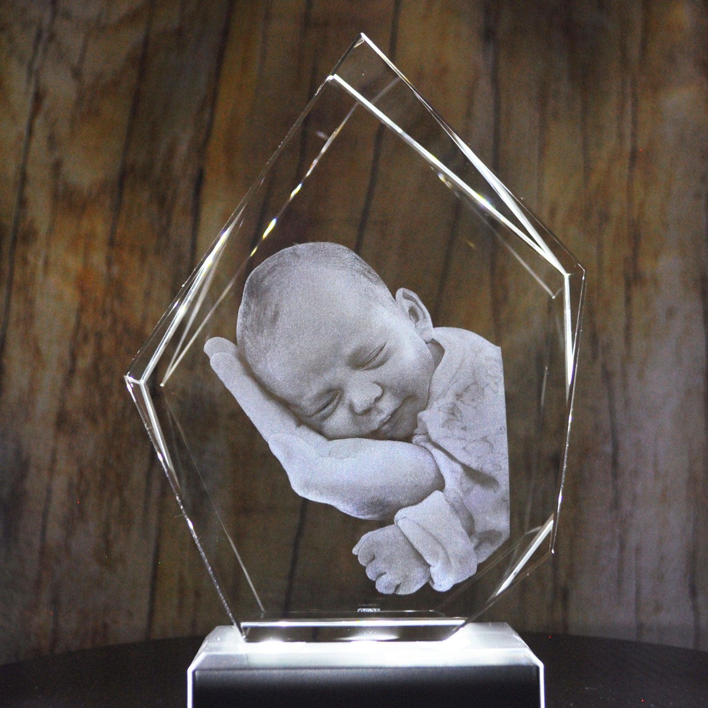 Alpin L Bloc de Verre Gravé Laser 3D - Souvenir Élégant et Unique - Cadeaux en verre