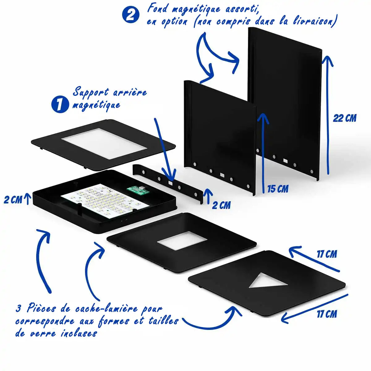 Socle Lumineux XL - Support LED pour Gravures et Décorations