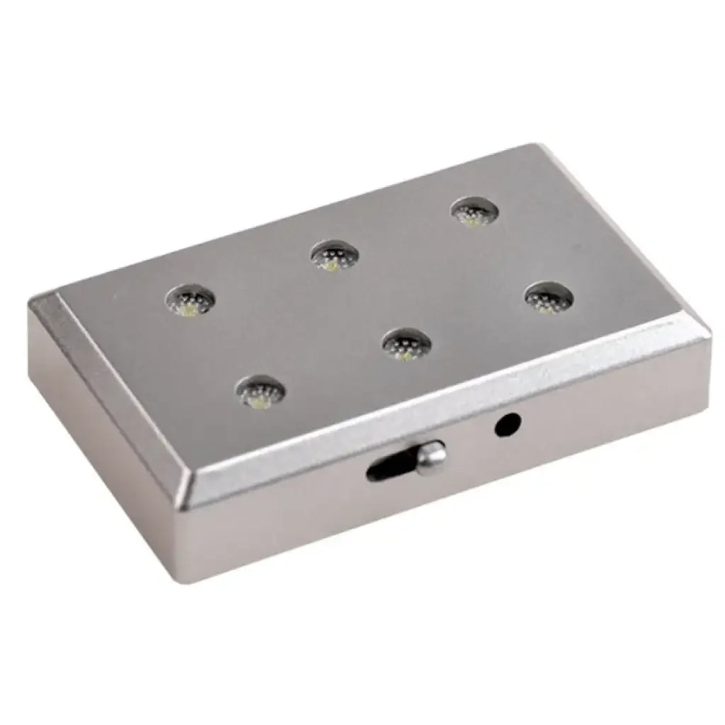 Socle lumineux rectangulaire à LED argenté pour cadeaux en verre personnalisé