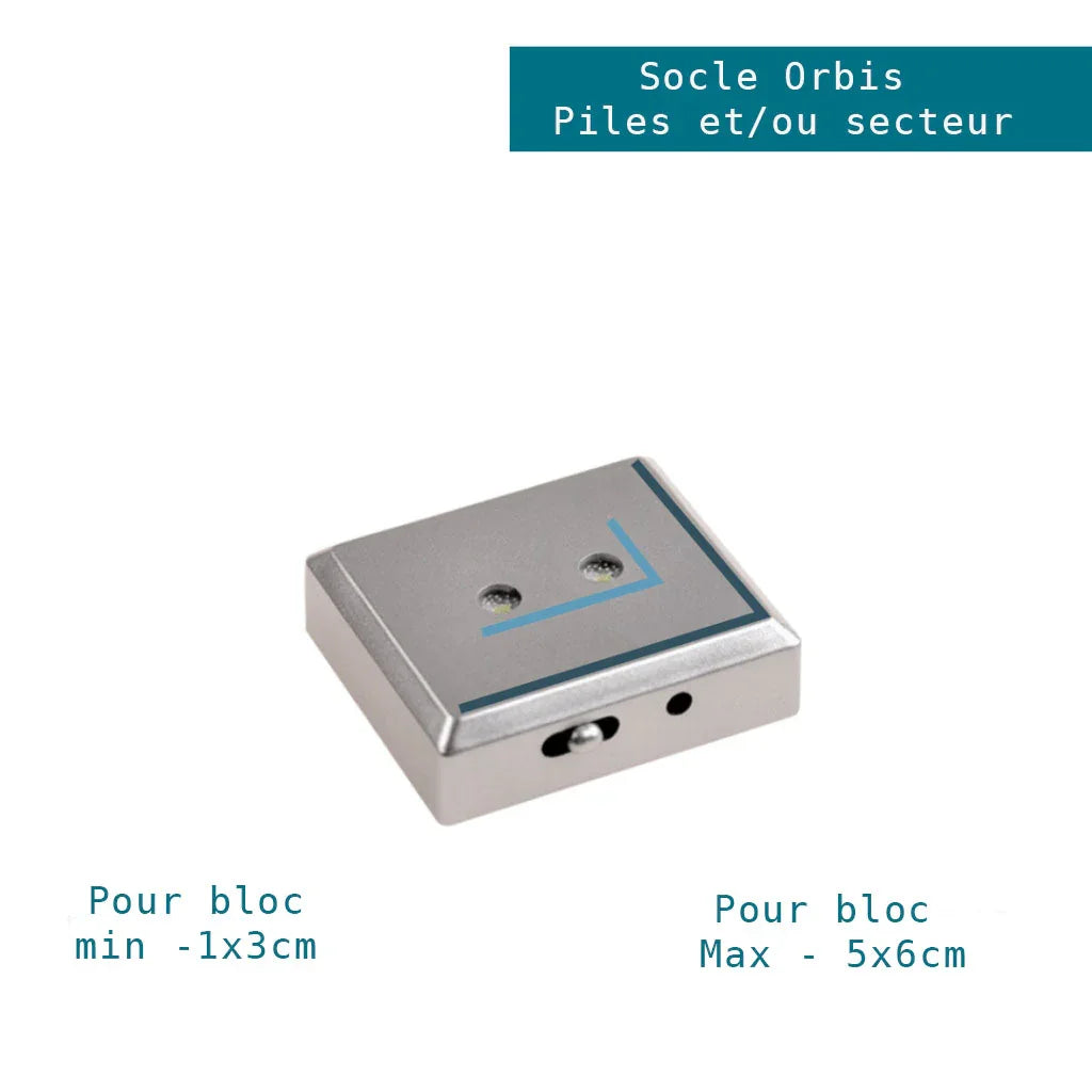 Orbis Socle 2 LEDs - Support Lumineux pour Gravures Compactes