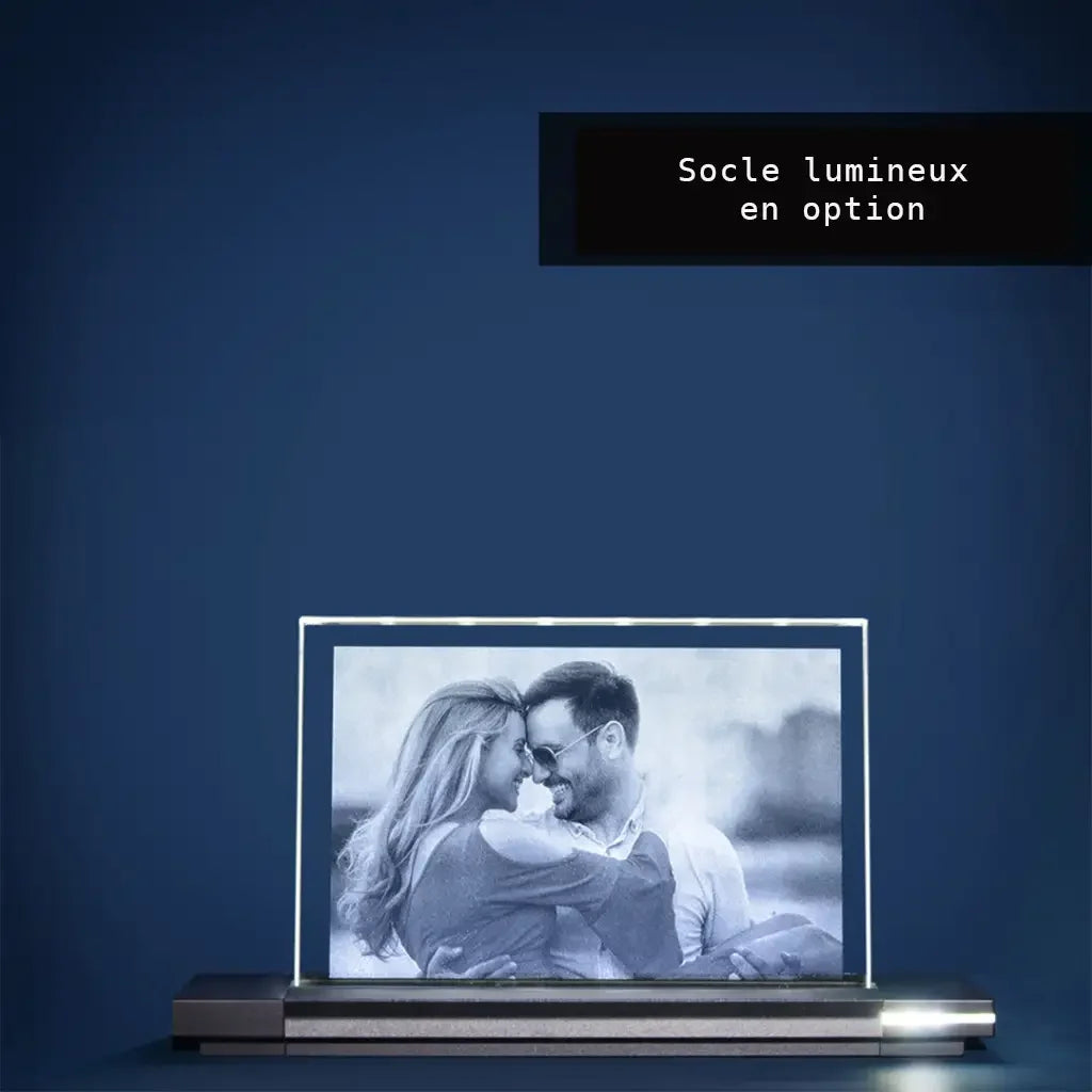 Verre Plat 13x18 Paysage - Gravure 2D Élégante et Personnalisée