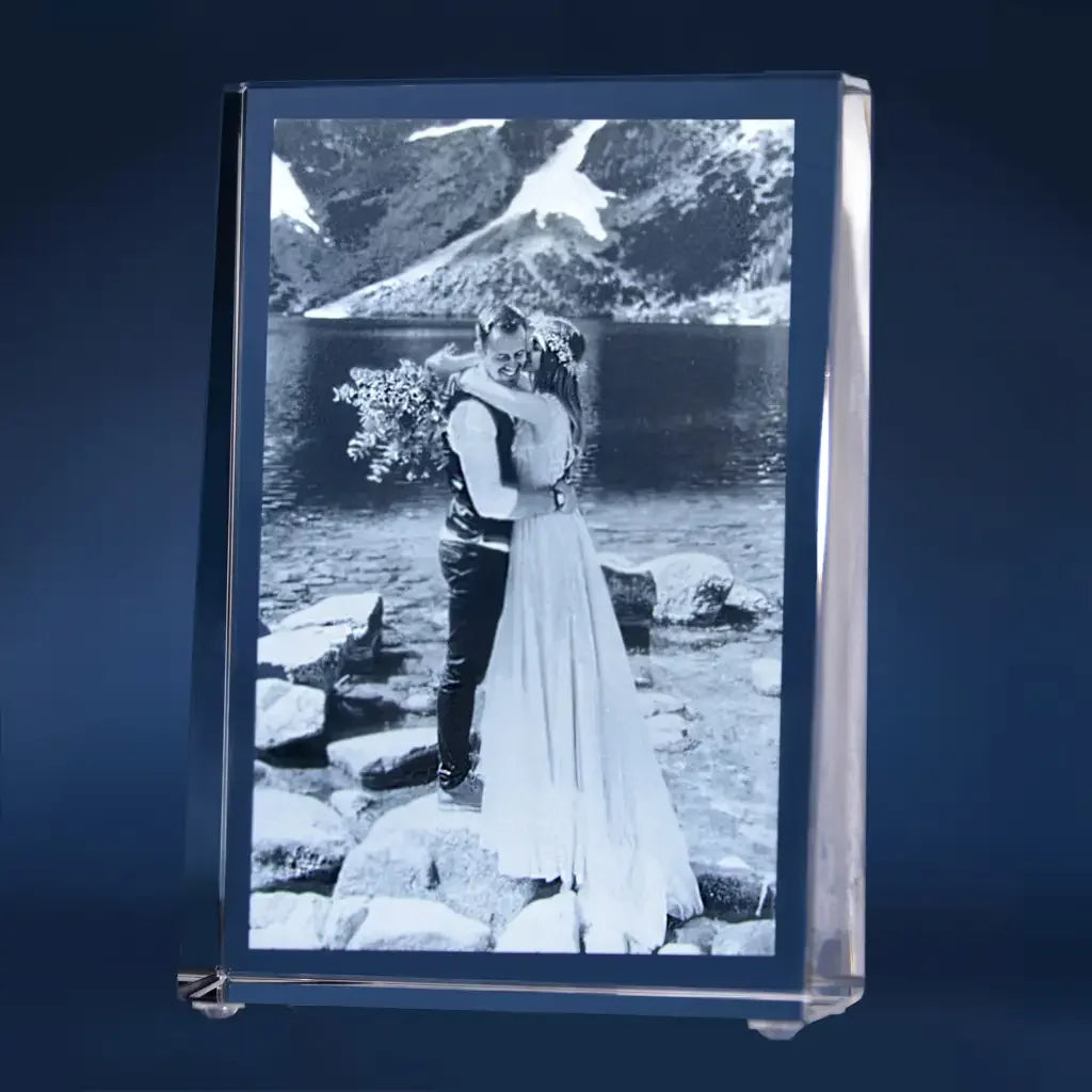 Plaque de Verre Prisme L Portrait - Gravure 2D Élégante