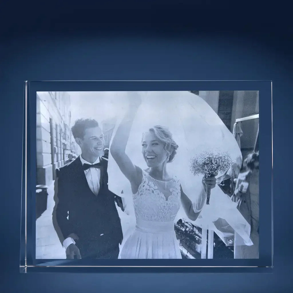 Plaque de Verre Prisme XXL Paysage - Gravure 2D Élégante