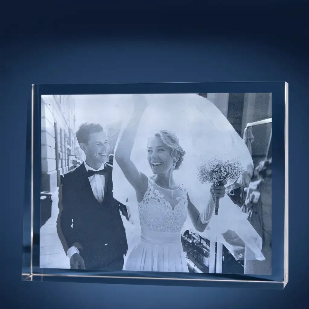 Plaque de Verre Prisme XXL Paysage - Gravure 2D Élégante