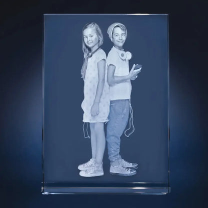 Plaque de Verre Prisme XXL Portrait - Gravure 2D Élégante