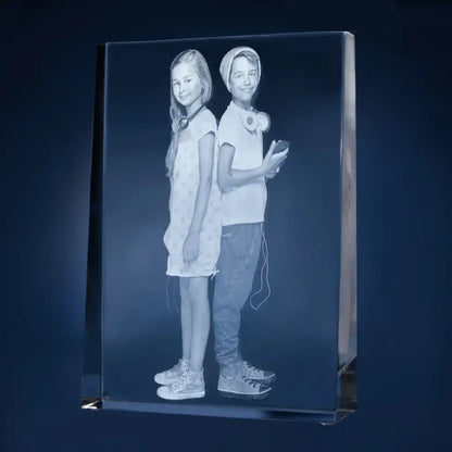 Plaque de Verre Prisme XXL Portrait - Gravure 2D Élégante