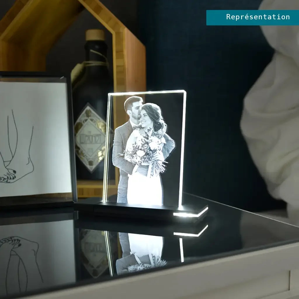 Verre Plat 13x18 Portrait - Gravure 2D Élégante et Personnalisée