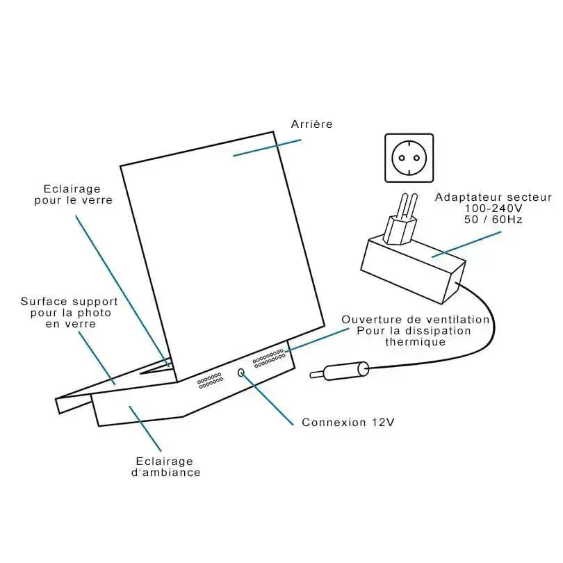 Virtuoso Socle Lumineux - Éclairage LED Élégant pour Gravures