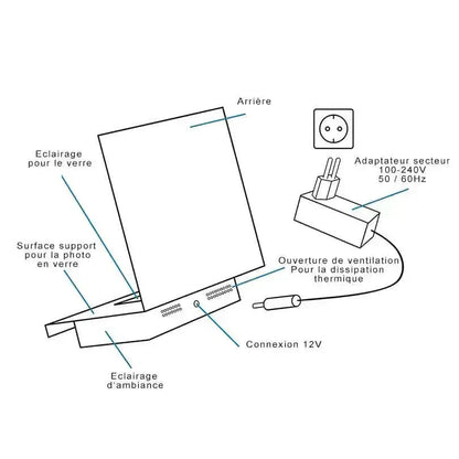 Virtuoso Socle Lumineux - Éclairage LED Élégant pour Gravures