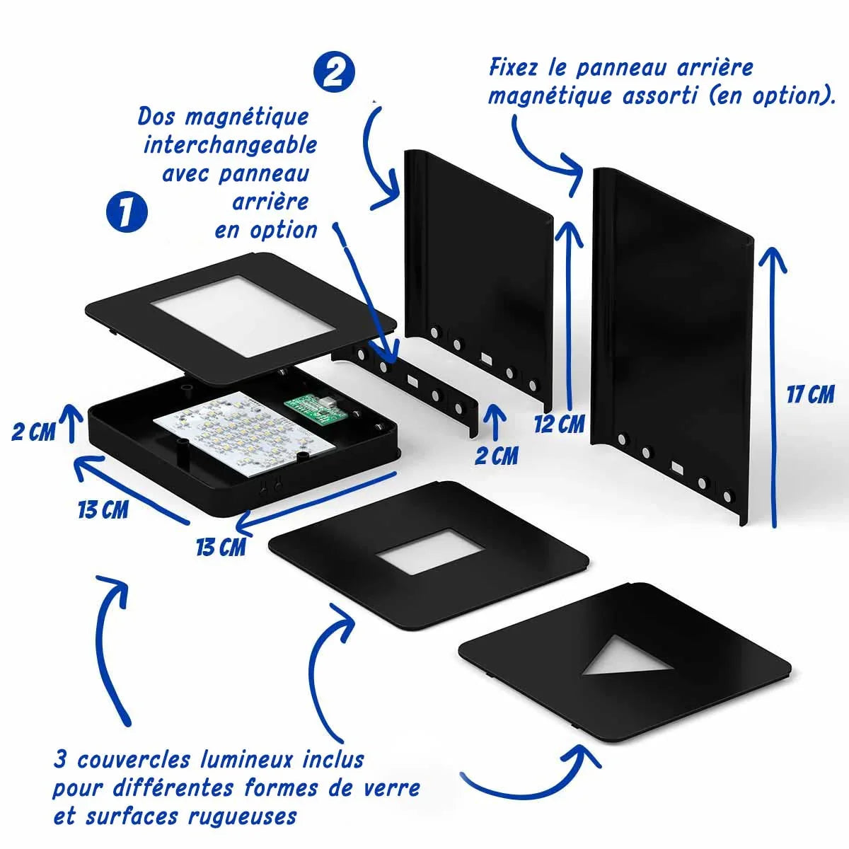 Lumen Socle Lumineux Led Taille L - Éclairage LED pour Objets Gravés