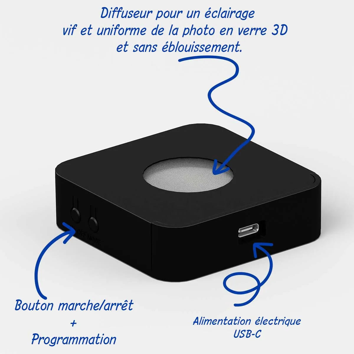 Lumen Socle Lumineux Led Taille S - Éclairage LED pour Objets Gravés