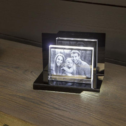 Adagio Socle Lumineux - Support LED Élégant pour Gravures - Cadeaux en verre