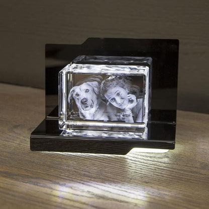 Aria Socle Lumineux - Éclairage LED Élégant pour Gravures - Cadeaux en verre