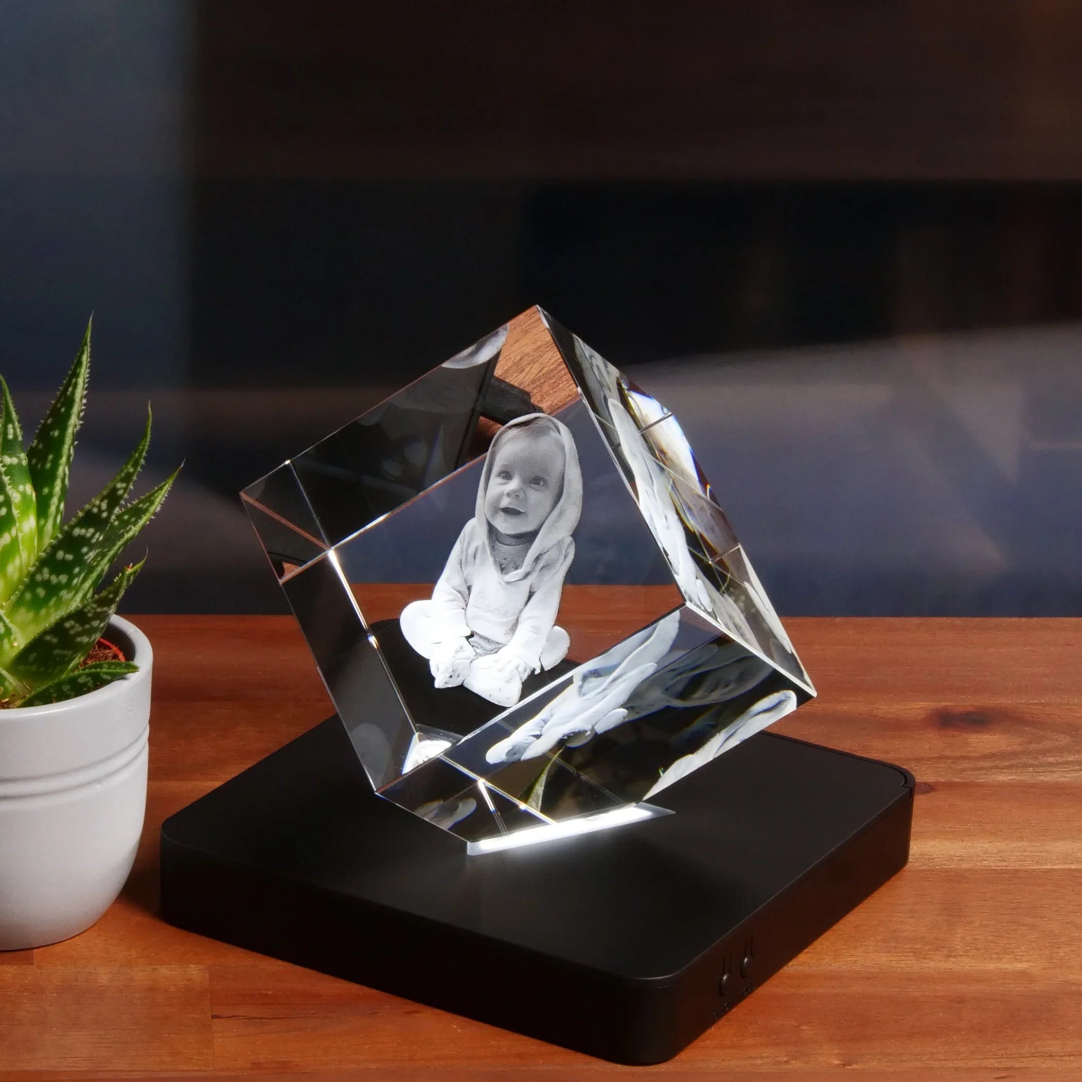 Socle Lumineux Taille XL - Support LED pour Gravures et Décorations - Cadeaux en verre