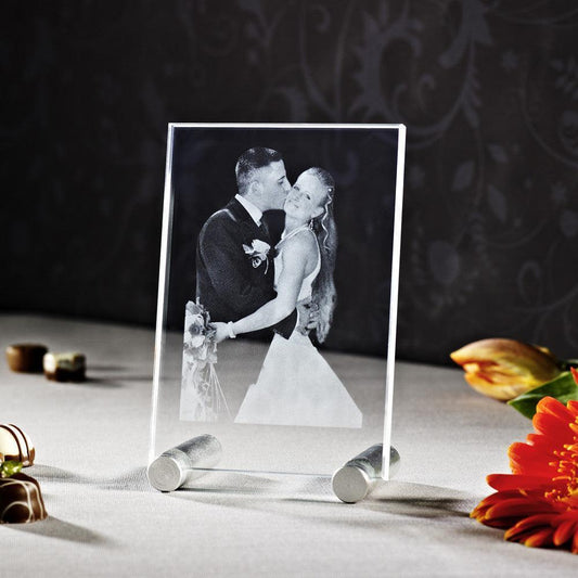 Verre Plat 13x18 Portrait - Gravure 2D Élégante et Personnalisée - Cadeaux en verre