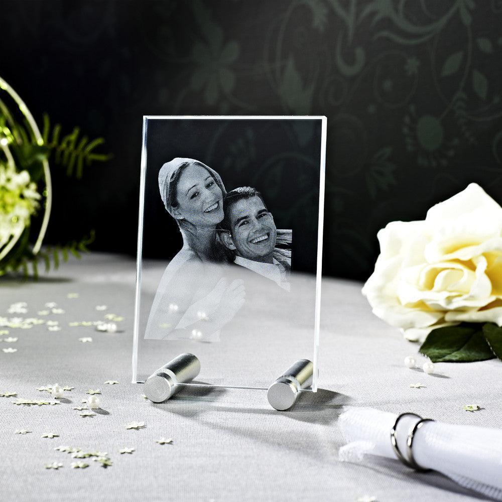 Verre Plat 13x18 Portrait - Gravure 2D Élégante et Personnalisée - Cadeaux en verre