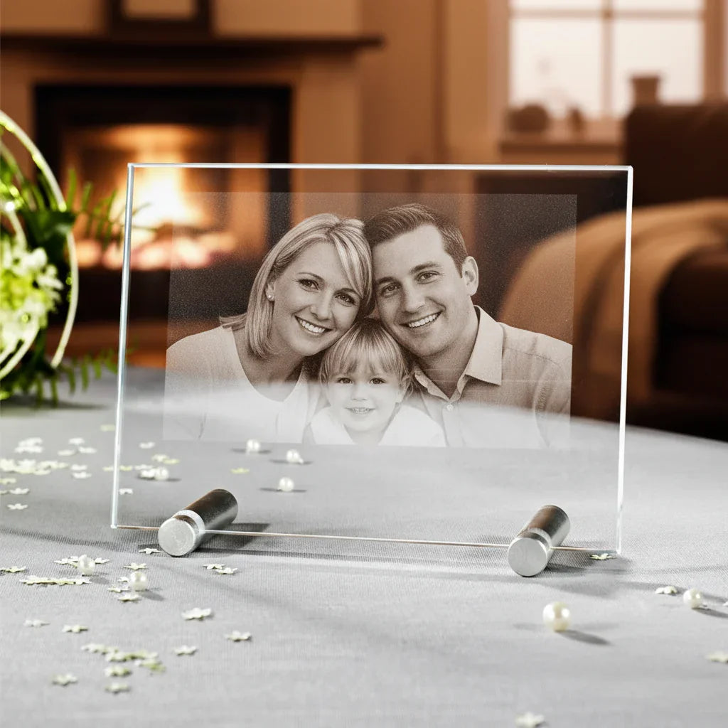 Verre Plat Paysage - Gravure 2D Élégante et Personnalisée