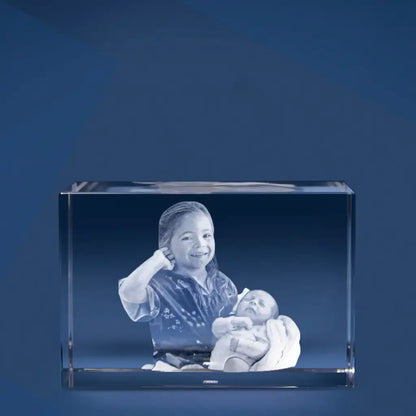 Bloc de Verre M Paysage - Gravure Laser 3D Élégante