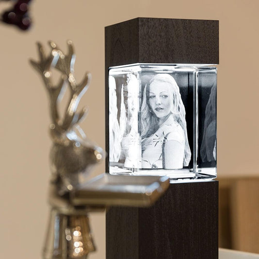 Colonne lumineuse à LED pour bloc de verre XL Portrait - Cadeaux en verre