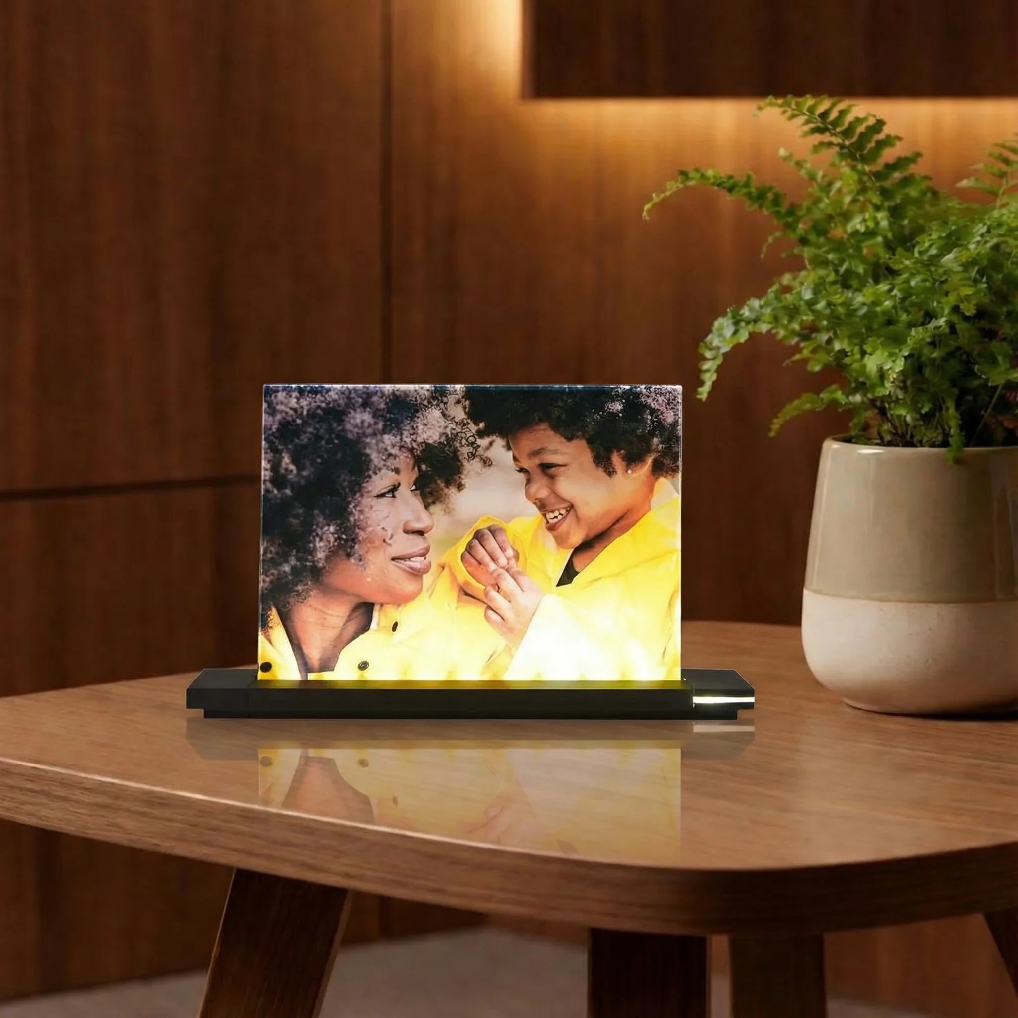 Viva – Photo couleur sur verre Paysage avec socle lumineux