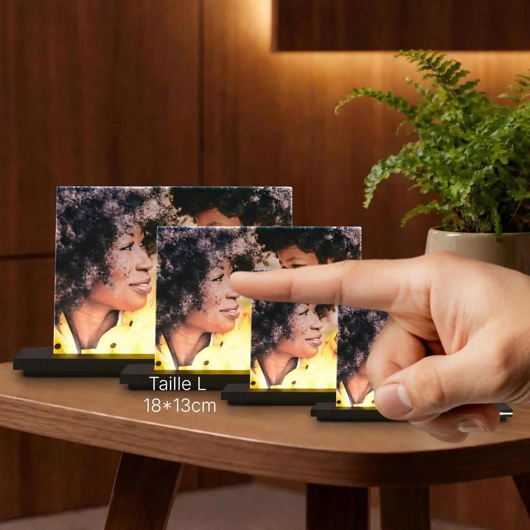 Viva – Photo couleur sur verre Paysage avec socle lumineux