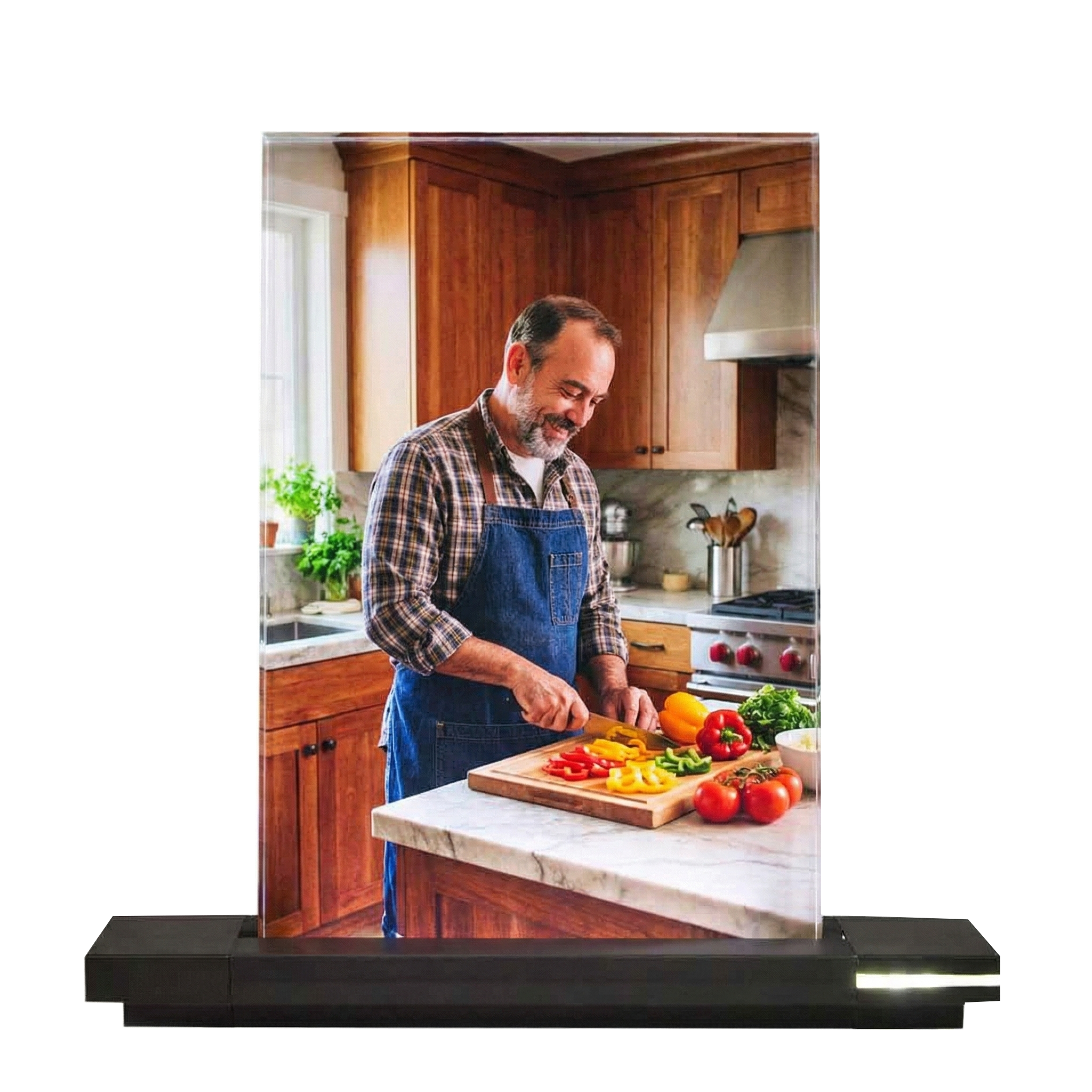Viva – Photo couleur sur verre Portrait avec socle lumineux Polaris